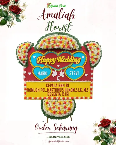 Karangan Papan Bunga Pernikahan di Mauk Barat